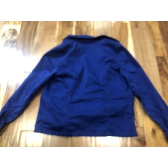 41 HAWTHORN Stitch Fix bright blue jacket zipper and snap floral piping inside - Picture 6 of 6